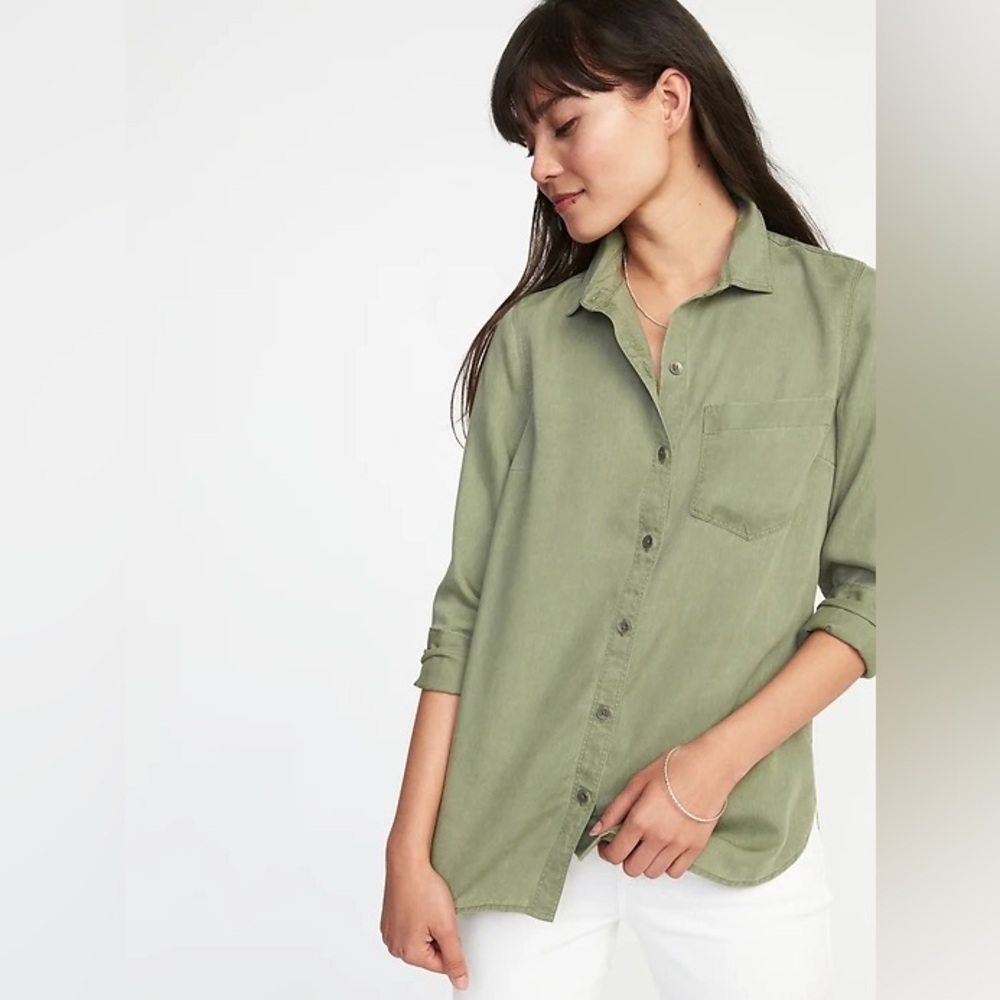 Old Navy, Olive Green Button Down